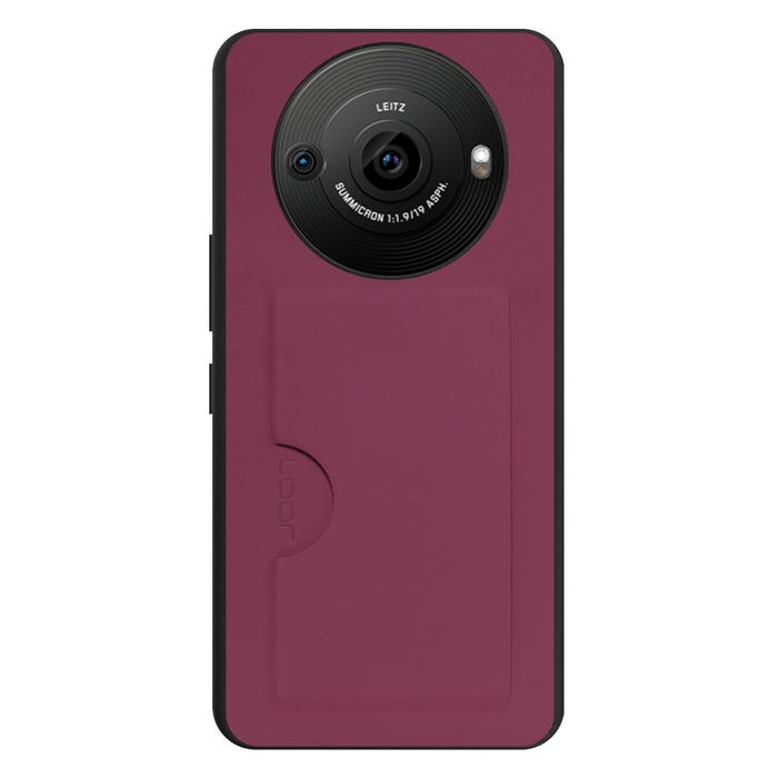 [ LOOF SKIN SLIM-SLOT ] AQUOS R8 pro SH-51D R8pro AQUOSR8pro スマホケース 背面 ケース カバー ハードケース カード収納 PUレザー ストラップホール [ AQUOS R8 pro ]