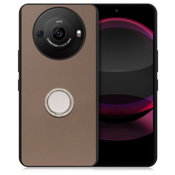 [ LOOF RING-SHELL ] AQUOS R8 pro SH-51D R8pro AQUOSR8pro スマホケース 背面 ケース カバー ハードケース スマホリング リング付き 本革 ストラップホール [ AQUOS R8 pro ]
