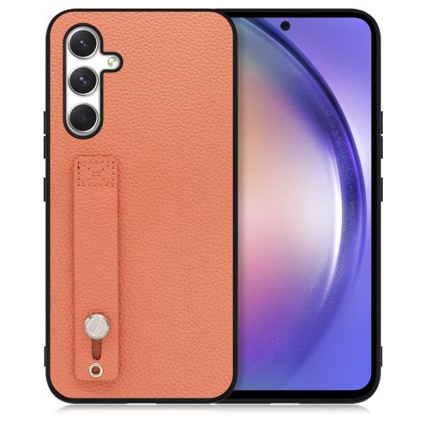 [ LOOF HOLD-SHELL ]   スマホケース 背面 ケース カバー ハードケース 背面ベルト 本革 ストラップホール [  ]