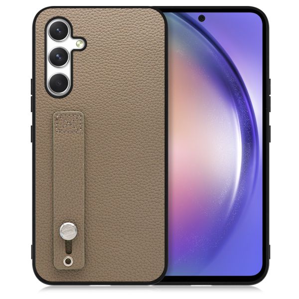 [ LOOF HOLD-SHELL ]   スマホケース 背面 ケース カバー ハードケース 背面ベルト 本革 ストラップホール [  ]