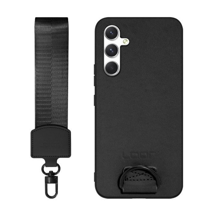 [ LOOF STRAP-SHELL (ショートVer.) ] Galaxy A54 5G  スマホケース 背面 ケース カバー ハードケース ハンドストラップ  本革 [ Galaxy A54 5G ]