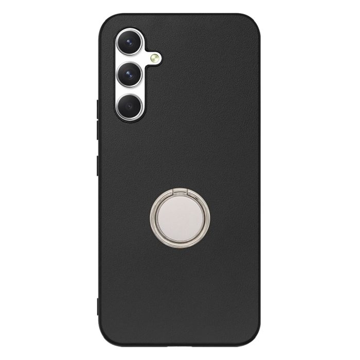 [ LOOF RING-SHELL (シンプル Ver.) ] Galaxy A54 5G  スマホケース 背面 ケース カバー ハードケース スマホリング リング付き 本革 ストラップホール [ Galaxy A54 5G ]