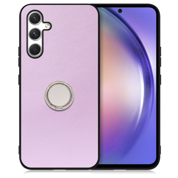 [ LOOF RING-SHELL ] Galaxy A54 5G スマホケース 背面 ケース カバー ハードケース スマホリング リング付き 本革 ストラップホール [ Galaxy A54 5G ]