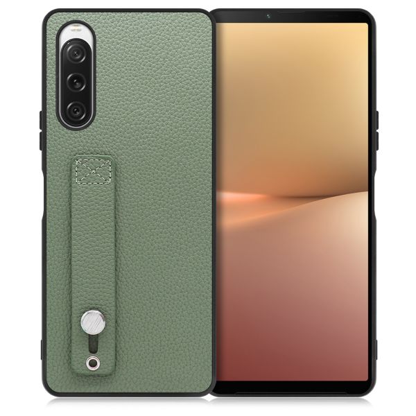 [ LOOF HOLD-SHELL ]   スマホケース 背面 ケース カバー ハードケース 背面ベルト 本革 ストラップホール [  ]