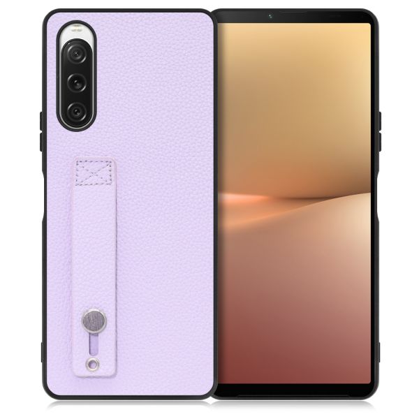 [ LOOF HOLD-SHELL ]   スマホケース 背面 ケース カバー ハードケース 背面ベルト 本革 ストラップホール [  ]