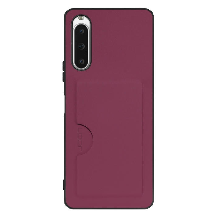 [ LOOF SKIN SLIM-SLOT ] Xperia 10 V SOG11 / SO-52D 10V xperia10V スマホケース 背面 ケース カバー ハードケース カード収納 PUレザー ストラップホール [ Xperia 10 V ]