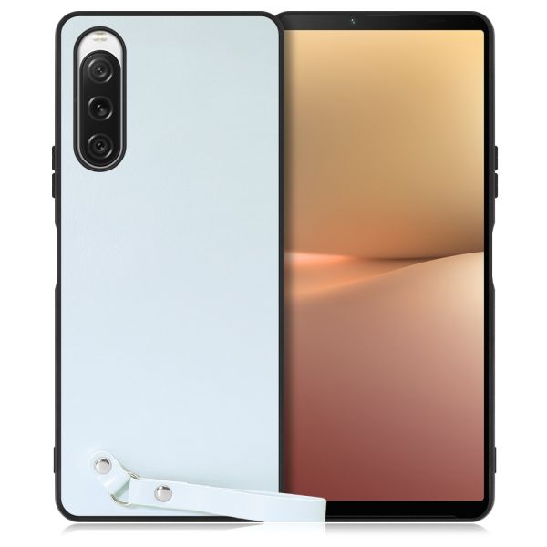 [ LOOF MACARON-SHELL ] Xperia 10 V SOG11 / SO-52D 10V xperia10V スマホケース 背面 ケース カバー ハードケース ストラップ付き 本革 ストラップホール [ Xperia 10 V ]