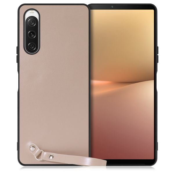 [ LOOF MACARON-SHELL ] Xperia 10 V SOG11 / SO-52D 10V xperia10V スマホケース 背面 ケース カバー ハードケース ストラップ付き 本革 ストラップホール [ Xperia 10 V ]