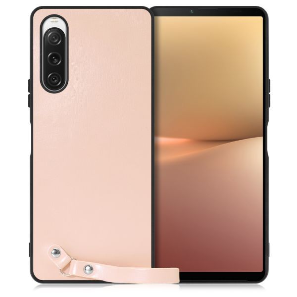 [ LOOF MACARON-SHELL ] Xperia 10 V SOG11 / SO-52D 10V xperia10V スマホケース 背面 ケース カバー ハードケース ストラップ付き 本革 ストラップホール [ Xperia 10 V ]