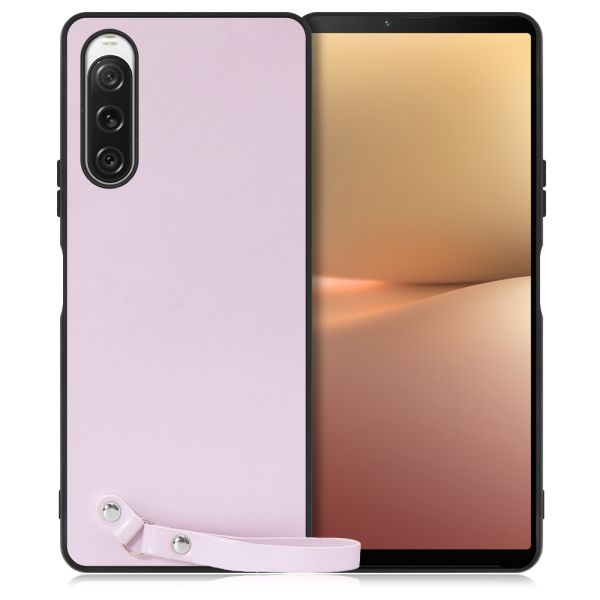 [ LOOF MACARON-SHELL ] Xperia 10 V SOG11 / SO-52D 10V xperia10V スマホケース 背面 ケース カバー ハードケース ストラップ付き 本革 ストラップホール [ Xperia 10 V ]