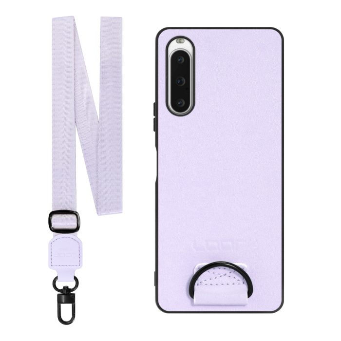 [ LOOF STRAP-SHELL ] Xperia 10 V SOG11 / SO-52D 10V xperia10V スマホケース 背面 ケース カバー ハードケース ショルダー スマホショルダー ハンドストラップ  本革 [ Xperia 10 V ]
