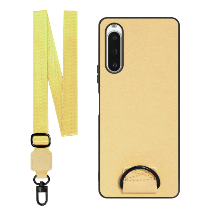 [ LOOF STRAP-SHELL ] Xperia 10 V SOG11 / SO-52D 10V xperia10V スマホケース 背面 ケース カバー ハードケース ショルダー スマホショルダー ハンドストラップ  本革 [ Xperia 10 V ]