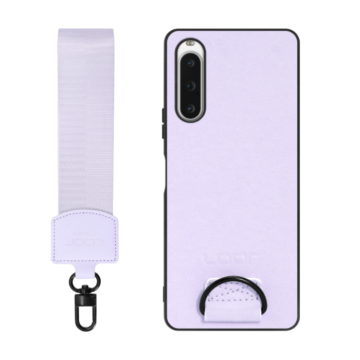 [ LOOF STRAP-SHELL ] Xperia 10 V SOG11 / SO-52D 10V xperia10V スマホケース 背面 ケース カバー ハードケース ショルダー スマホショルダー ハンドストラップ  本革 [ Xperia 10 V ]