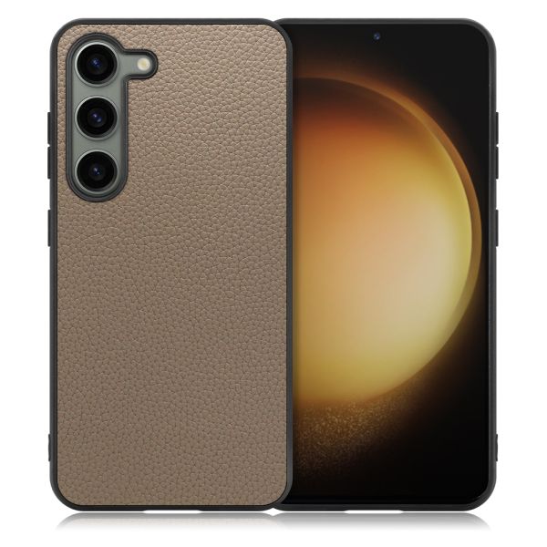 [ LOOF LUXURY-SHELL ] Galaxy S23  スマホケース 背面 ケース カバー ハードケース 本革 ストラップホール [ Galaxy S23 ]