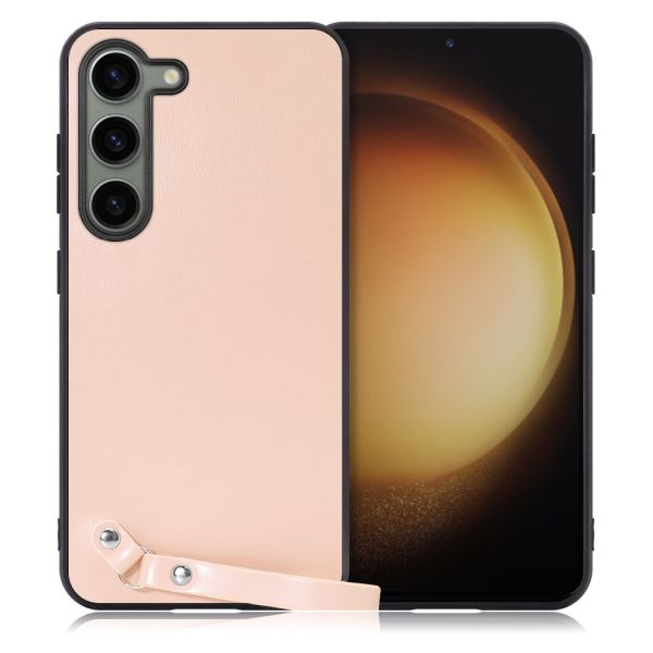 [ LOOF MACARON-SHELL ] Galaxy S23  スマホケース 背面 ケース カバー ハードケース ストラップ付き 本革 ストラップホール [ Galaxy S23 ]