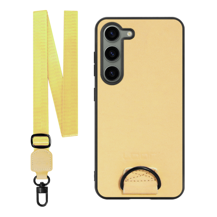 [ LOOF STRAP-SHELL ] Galaxy S23  スマホケース 背面 ケース カバー ハードケース ショルダー スマホショルダー ハンドストラップ  本革 [ Galaxy S23 ]