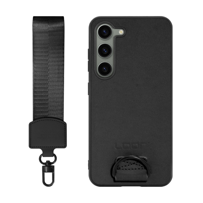 [ LOOF STRAP-SHELL (ショートVer.) ] Galaxy S23  スマホケース 背面 ケース カバー ハードケース ハンドストラップ  本革 [ Galaxy S23 ]