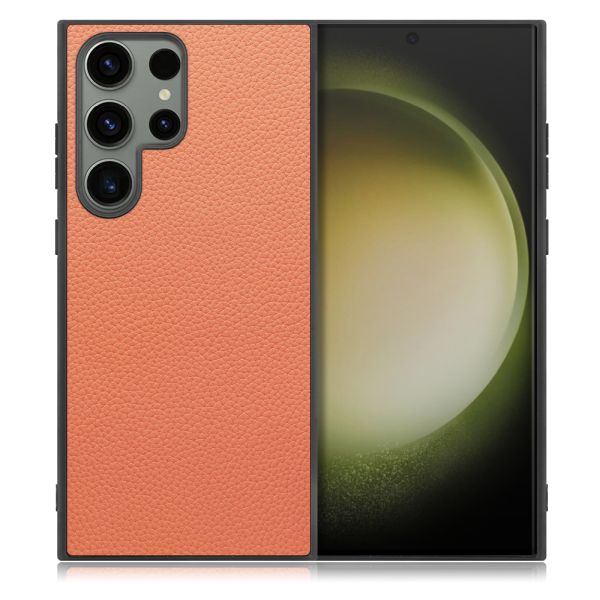 [ LOOF LUXURY-SHELL ] Galaxy S23 Ultra s23ultra スマホケース 背面 ケース カバー ハードケース 本革 ストラップホール [ Galaxy S23 Ultra ]
