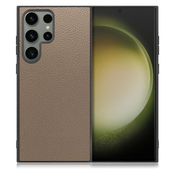 [ LOOF LUXURY-SHELL ] Galaxy S23 Ultra s23ultra スマホケース 背面 ケース カバー ハードケース 本革 ストラップホール [ Galaxy S23 Ultra ]