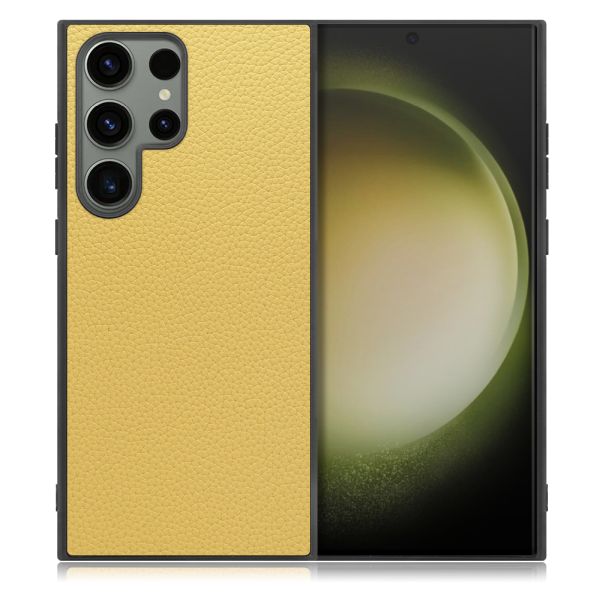 [ LOOF LUXURY-SHELL ] Galaxy S23 Ultra s23ultra スマホケース 背面 ケース カバー ハードケース 本革 ストラップホール [ Galaxy S23 Ultra ]