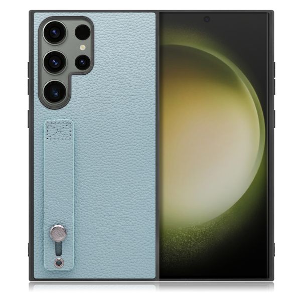 [ LOOF HOLD-SHELL ]   スマホケース 背面 ケース カバー ハードケース 背面ベルト 本革 ストラップホール [  ]