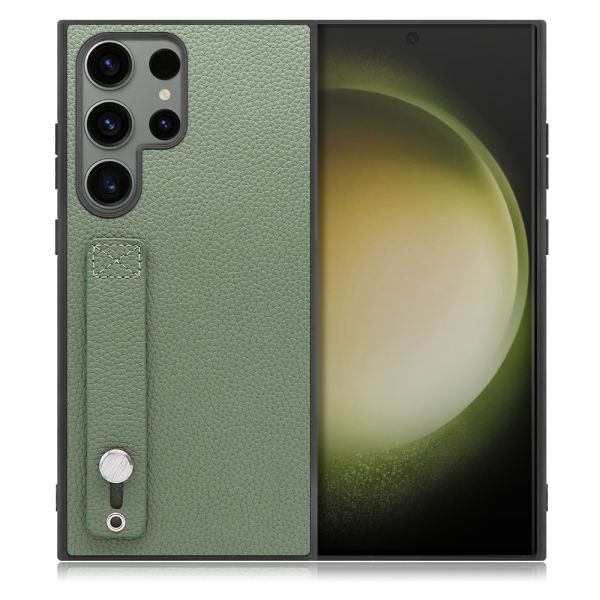[ LOOF HOLD-SHELL ]   スマホケース 背面 ケース カバー ハードケース 背面ベルト 本革 ストラップホール [  ]