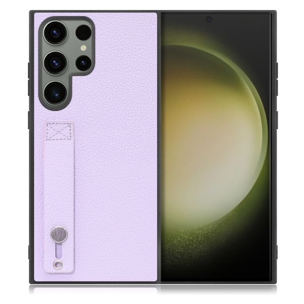 [ LOOF HOLD-SHELL ]   スマホケース 背面 ケース カバー ハードケース 背面ベルト 本革 ストラップホール [  ]