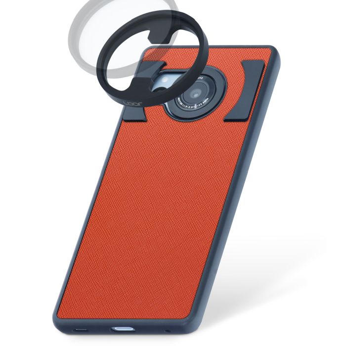 LOOF AQUOS R8 専用 マグネット カメラレンズフィルター アタッチメント [端末保護ケース付属 / 49MM規格フィルター対応]