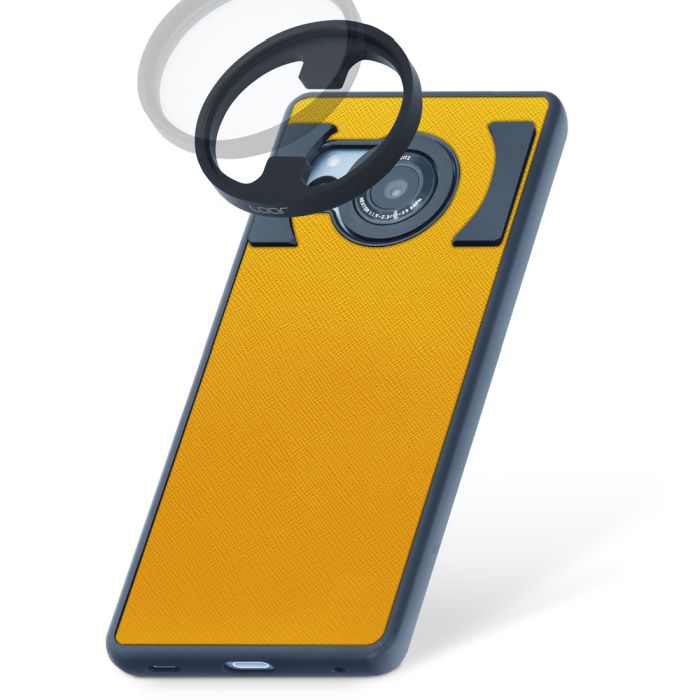 LOOF AQUOS R8 専用 マグネット カメラレンズフィルター アタッチメント [端末保護ケース付属 / 49MM規格フィルター対応]