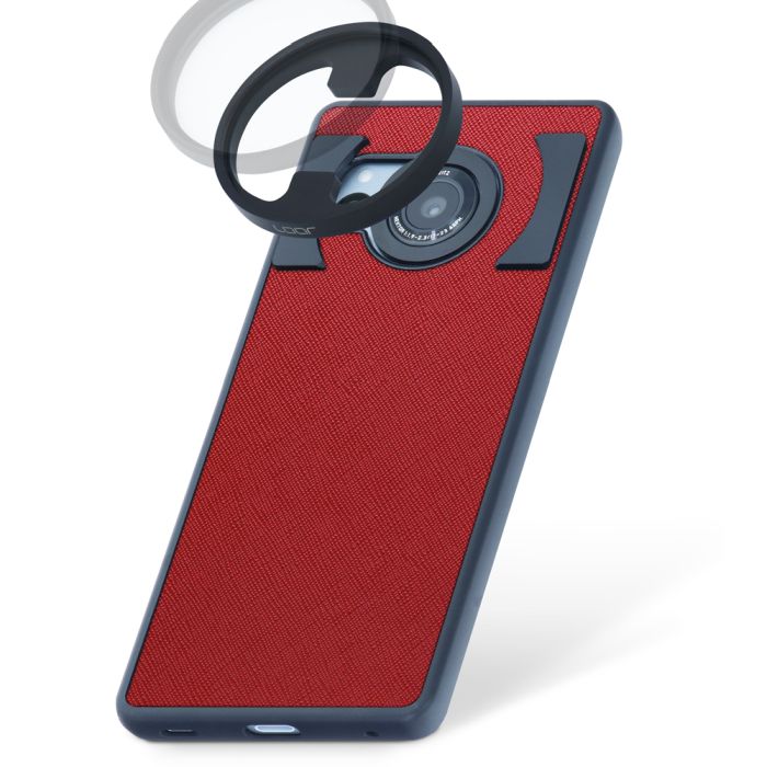 LOOF AQUOS R8 専用 マグネット カメラレンズフィルター アタッチメント [端末保護ケース付属 / 49MM規格フィルター対応]