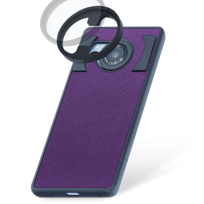 LOOF AQUOS R8 専用 マグネット カメラレンズフィルター アタッチメント [端末保護ケース付属 / 49MM規格フィルター対応]