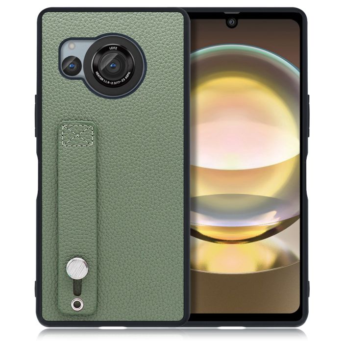 [ LOOF HOLD-SHELL ]   スマホケース 背面 ケース カバー ハードケース 背面ベルト 本革 ストラップホール [  ]