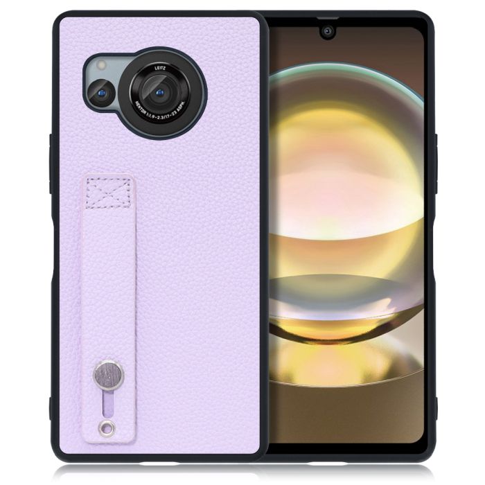 [ LOOF HOLD-SHELL ]   スマホケース 背面 ケース カバー ハードケース 背面ベルト 本革 ストラップホール [  ]