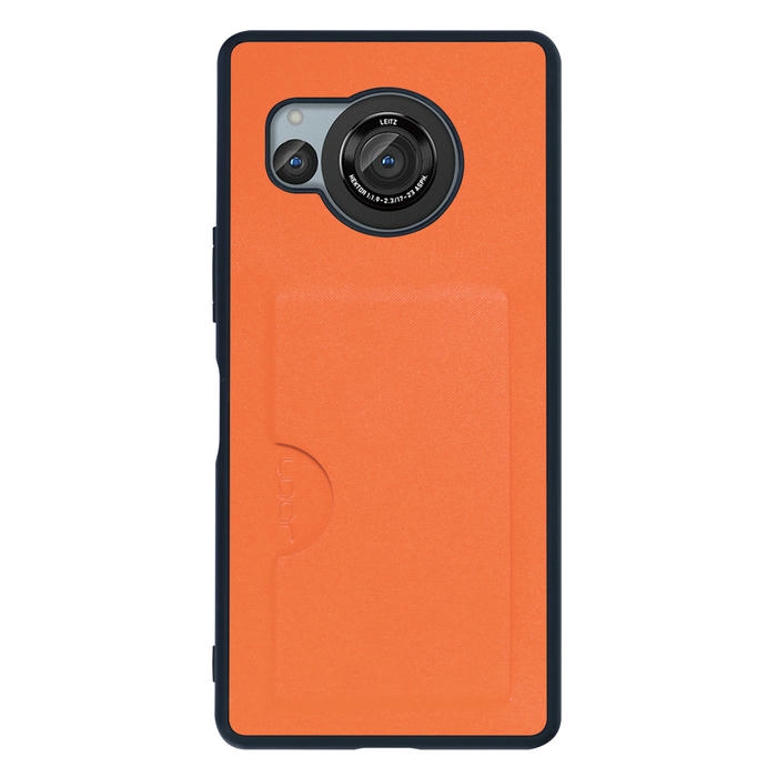 [ LOOF SKIN SLIM-SLOT ] AQUOS R8 SH-52D AQUOSR8 スマホケース 背面 ケース カバー ハードケース カード収納 PUレザー ストラップホール [ AQUOS R8 ]