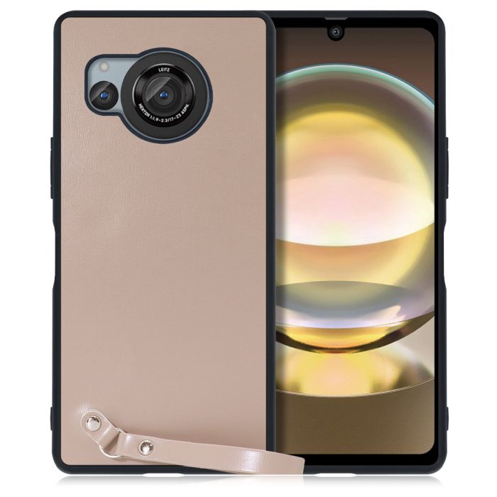 [ LOOF MACARON-SHELL ] AQUOS R8 SH-52D AQUOSR8 スマホケース 背面 ケース カバー ハードケース ストラップ付き 本革 ストラップホール [ AQUOS R8 ]