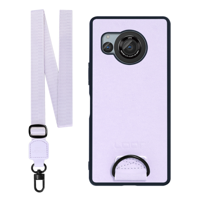 [ LOOF STRAP-SHELL ] AQUOS R8 SH-52D AQUOSR8 スマホケース 背面 ケース カバー ハードケース ショルダー スマホショルダー ハンドストラップ  本革 [ AQUOS R8 ]