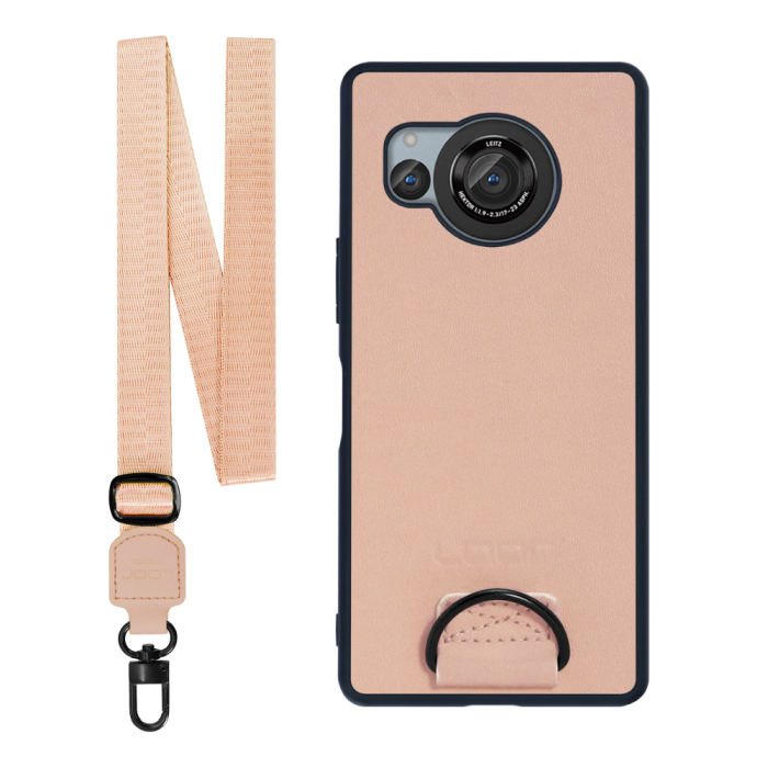 [ LOOF STRAP-SHELL ] AQUOS R8 SH-52D AQUOSR8 スマホケース 背面 ケース カバー ハードケース ショルダー スマホショルダー ハンドストラップ  本革 [ AQUOS R8 ]