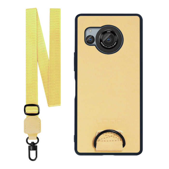 [ LOOF STRAP-SHELL ] AQUOS R8 SH-52D AQUOSR8 スマホケース 背面 ケース カバー ハードケース ショルダー スマホショルダー ハンドストラップ  本革 [ AQUOS R8 ]