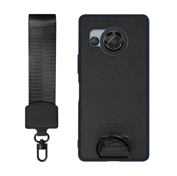 [ LOOF STRAP-SHELL (ショートVer.) ] AQUOS R8 SH-52D AQUOSR8 スマホケース 背面 ケース カバー ハードケース ハンドストラップ  本革 [ AQUOS R8 ]