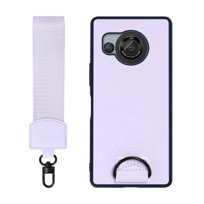 [ LOOF STRAP-SHELL ] AQUOS R8 SH-52D AQUOSR8 スマホケース 背面 ケース カバー ハードケース ショルダー スマホショルダー ハンドストラップ  本革 [ AQUOS R8 ]