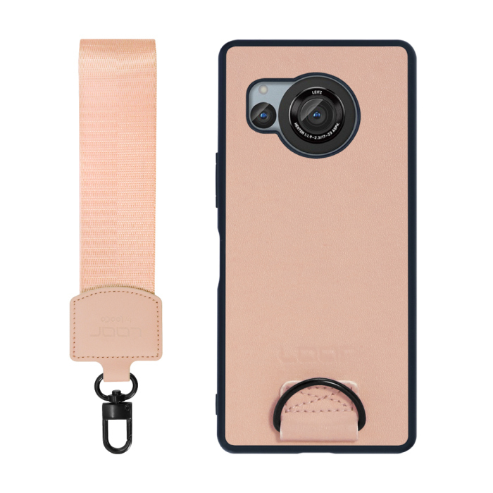 [ LOOF STRAP-SHELL ] AQUOS R8 SH-52D AQUOSR8 スマホケース 背面 ケース カバー ハードケース ショルダー スマホショルダー ハンドストラップ  本革 [ AQUOS R8 ]