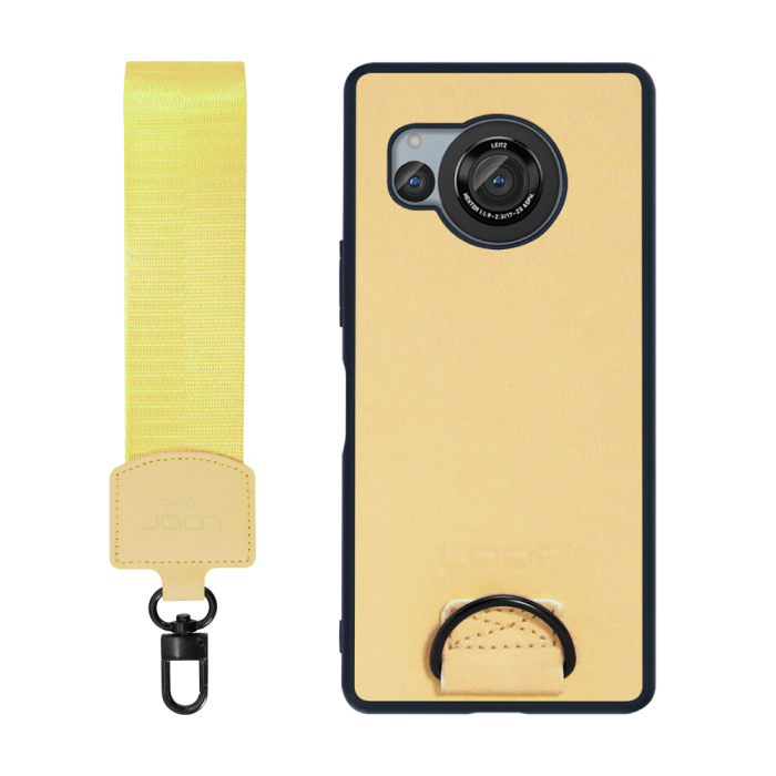 [ LOOF STRAP-SHELL ] AQUOS R8 SH-52D AQUOSR8 スマホケース 背面 ケース カバー ハードケース ショルダー スマホショルダー ハンドストラップ  本革 [ AQUOS R8 ]
