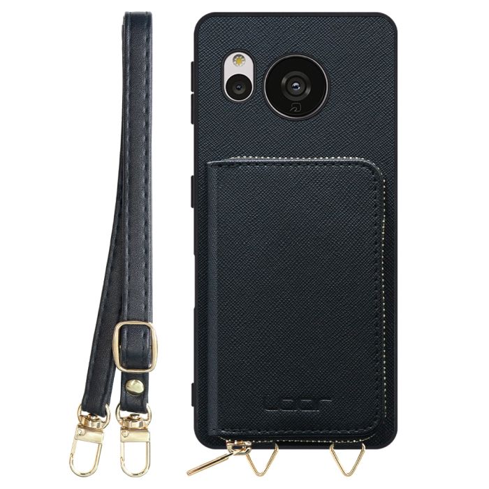[ LOOF CASUAL-SHELL POUCH ] AQUOS sense7 Plus sense7plus 7plus sense 7 ケース ショルダー スマホショルダー 背面 収納 ポーチ付き カバー スマホケース ストラップ レザー [ AQUOS sense7 Plus ]
