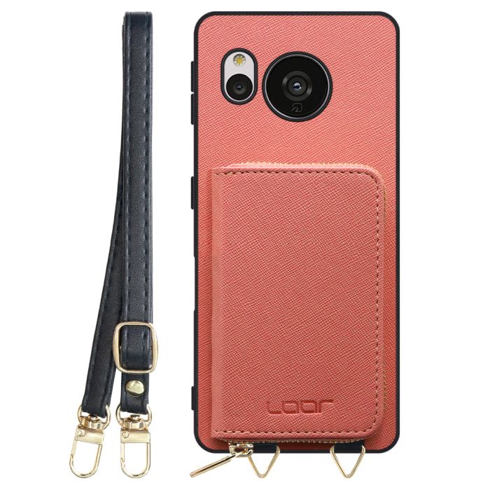 [ LOOF CASUAL-SHELL POUCH ] AQUOS sense7 Plus sense7plus 7plus sense 7 ケース ショルダー スマホショルダー 背面 収納 ポーチ付き カバー スマホケース ストラップ レザー [ AQUOS sense7 Plus ]