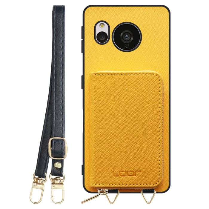 [ LOOF CASUAL-SHELL POUCH ] AQUOS sense7 Plus sense7plus 7plus sense 7 ケース ショルダー スマホショルダー 背面 収納 ポーチ付き カバー スマホケース ストラップ レザー [ AQUOS sense7 Plus ]