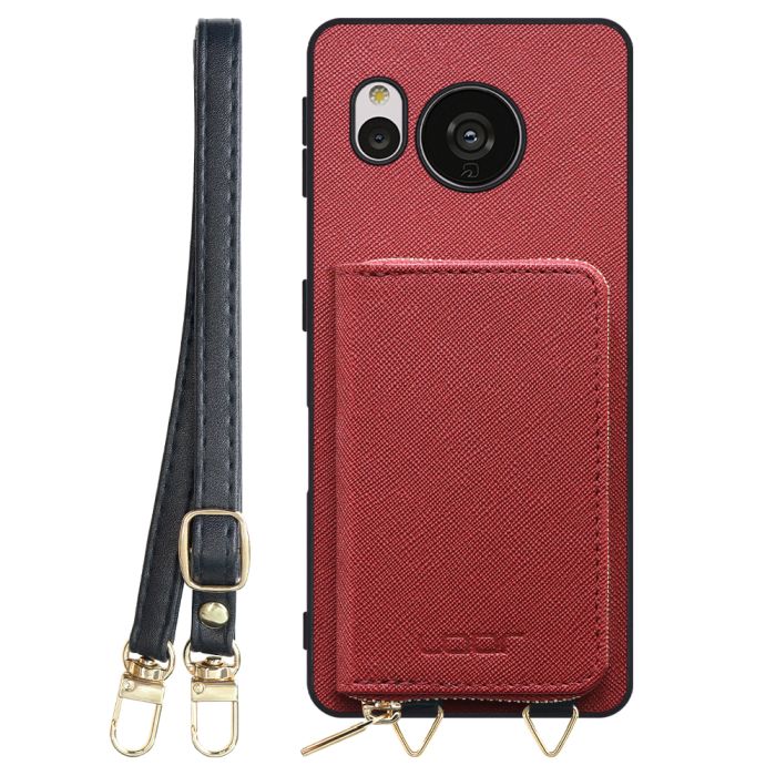 [ LOOF CASUAL-SHELL POUCH ] AQUOS sense7 Plus sense7plus 7plus sense 7 ケース ショルダー スマホショルダー 背面 収納 ポーチ付き カバー スマホケース ストラップ レザー [ AQUOS sense7 Plus ]