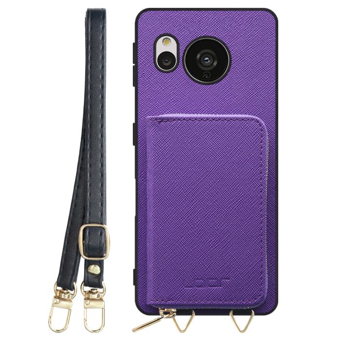 [ LOOF CASUAL-SHELL POUCH ] AQUOS sense7 Plus sense7plus 7plus sense 7 ケース ショルダー スマホショルダー 背面 収納 ポーチ付き カバー スマホケース ストラップ レザー [ AQUOS sense7 Plus ]