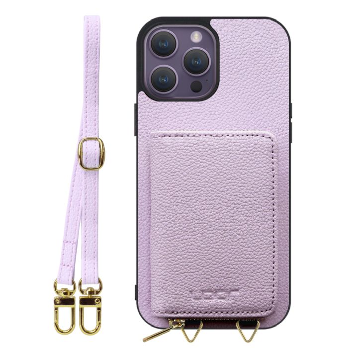 [ LOOF LUXURY-SHELL POUCH ] iPhone 14 Pro Max iphone14promax 14promax プロマックス ケース ショルダー スマホショルダー 背面 収納 ポーチ付き カバー スマホケース ストラップ 本革 [ iPhone 14 Pro Max ]