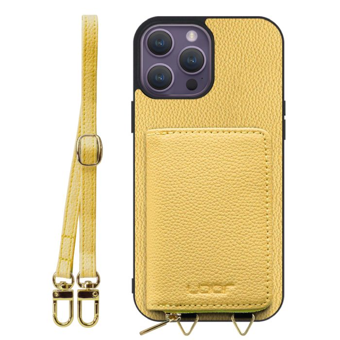[ LOOF LUXURY-SHELL POUCH ] iPhone 14 Pro Max iphone14promax 14promax プロマックス ケース ショルダー スマホショルダー 背面 収納 ポーチ付き カバー スマホケース ストラップ 本革 [ iPhone 14 Pro Max ]