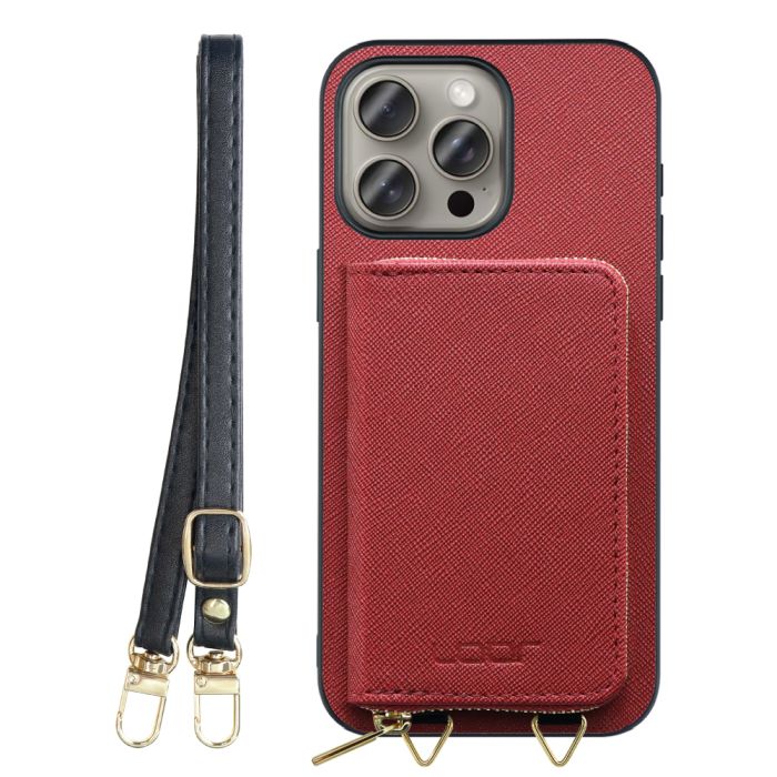 [ LOOF CASUAL-SHELL POUCH ] iPhone 15 Pro Max iPhone15 Pro Max アイフォン15 プロ マックス iPhone 15 15ProMax アイフォン 15 ケース ショルダー スマホショルダー 背面 収納 ポーチ付き カバー スマホケース ストラップ レザー [ iPhone 15 Pro Max ]